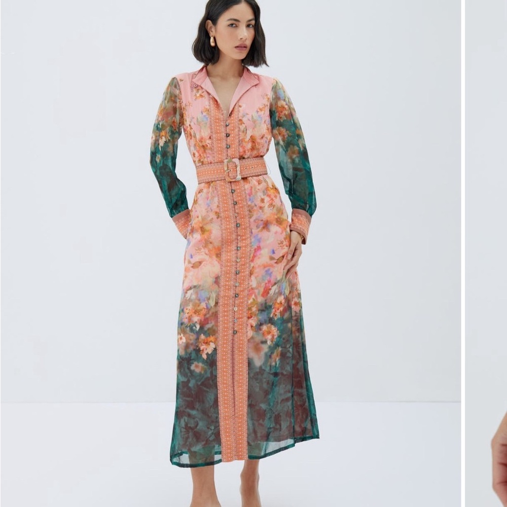 Chic Long Sleeve Floral Dress